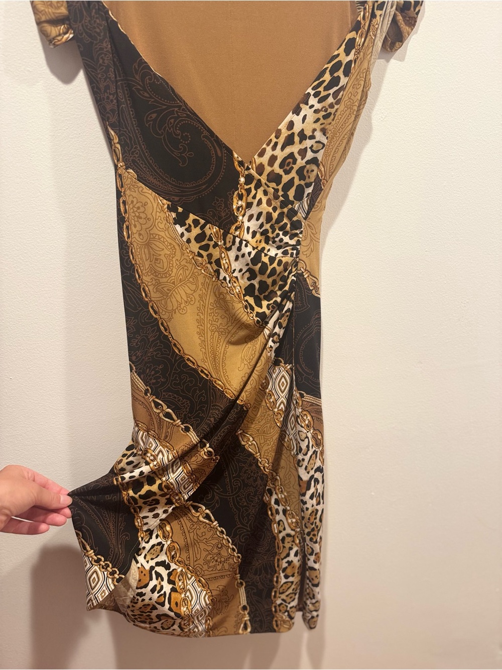vintage Caché animal print cap sleeve dress - Picture 3 of 7